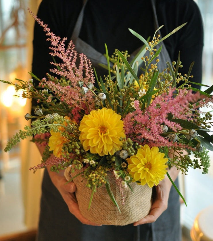 <Selection> Flower Basket - Yellow