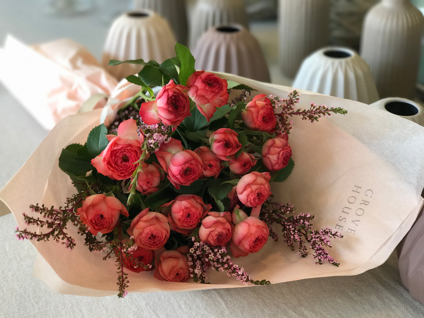 <Selection> Wrapped Bouquet - Red