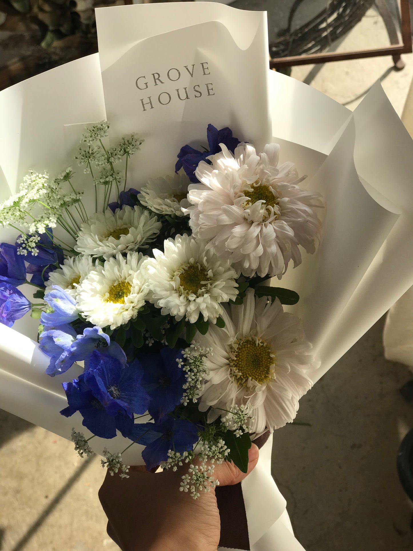 <Selection> Wrapped Bouquet- Blue