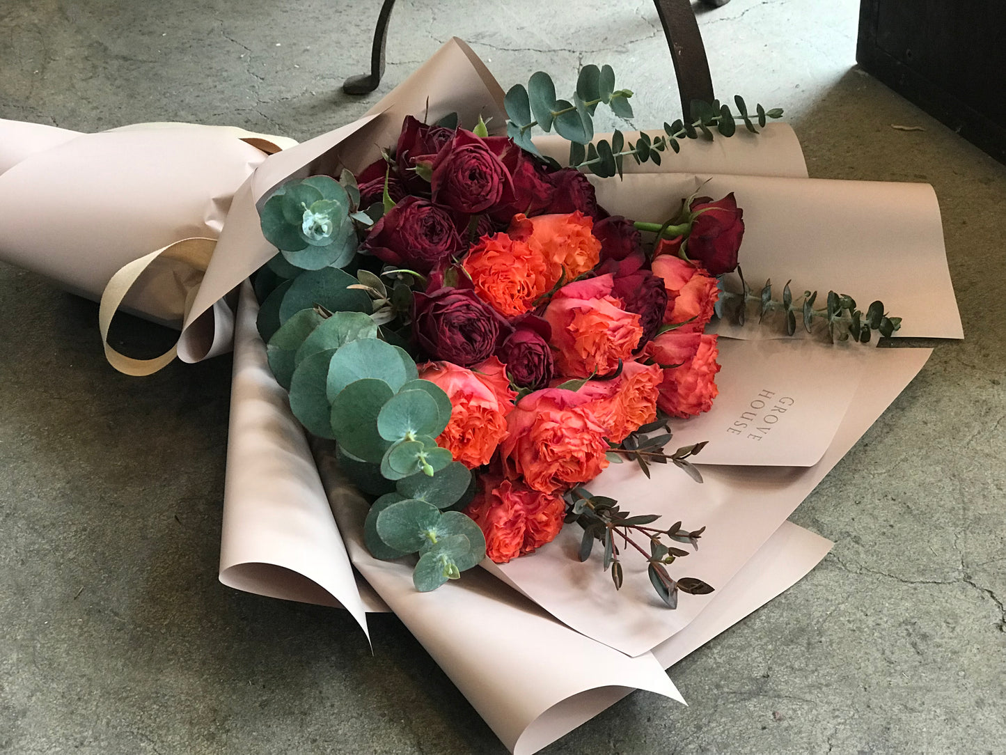 <Selection> Wrapped Bouquet - Orange