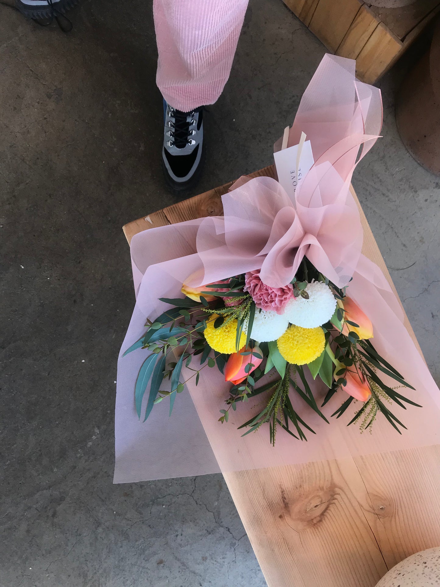 <Selection> Wrapped Bouquet - Orange