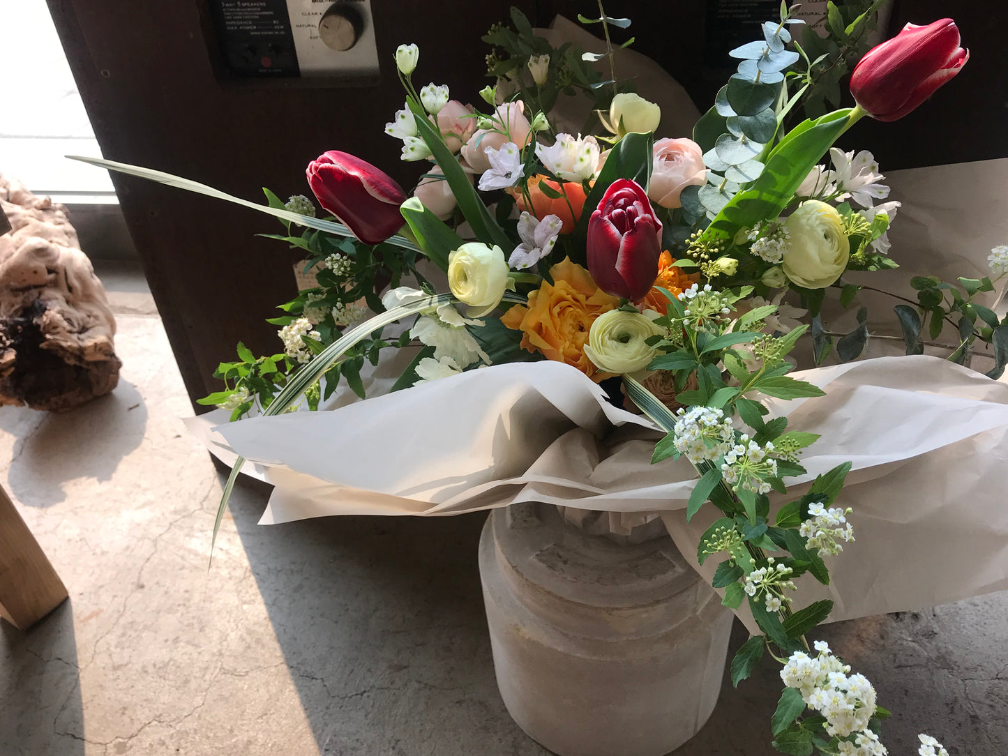 Designer's Choice | Stunning Fresh Flower Vase Arrangement in Vibrant Red