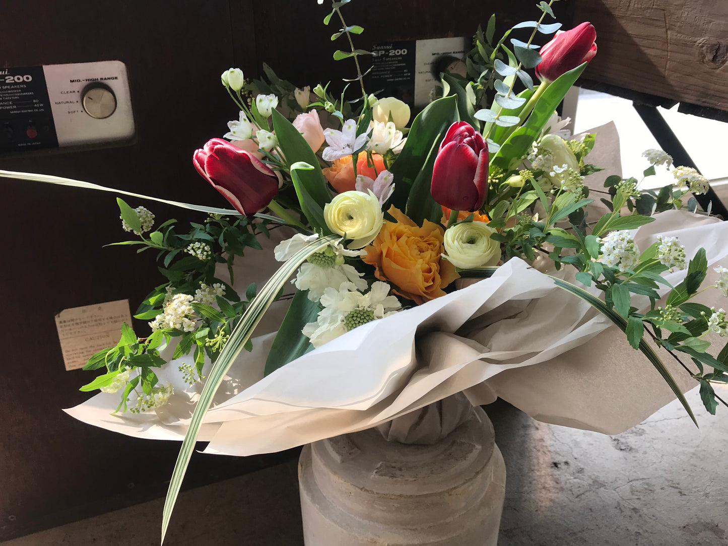 Designer's Choice | Stunning Fresh Flower Vase Arrangement in Vibrant Red