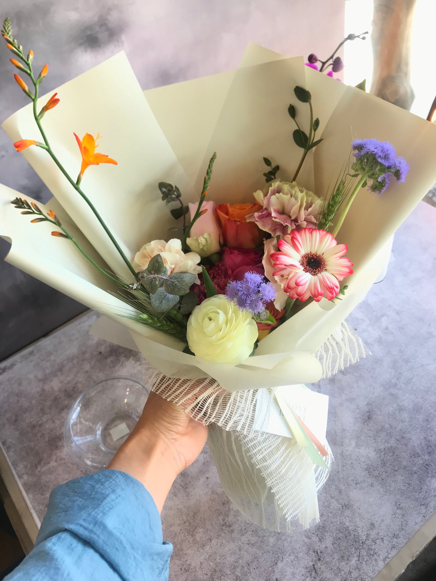 <Selection> Wrapped Bouquet -  Multicolored