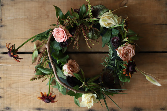 <Selection> Table Wreath Centerpiece with Candle