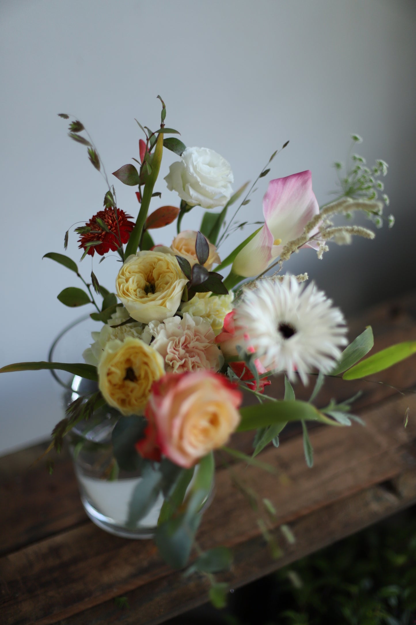 <Selection> Fresh Flower Vase Arrangement - Yellow