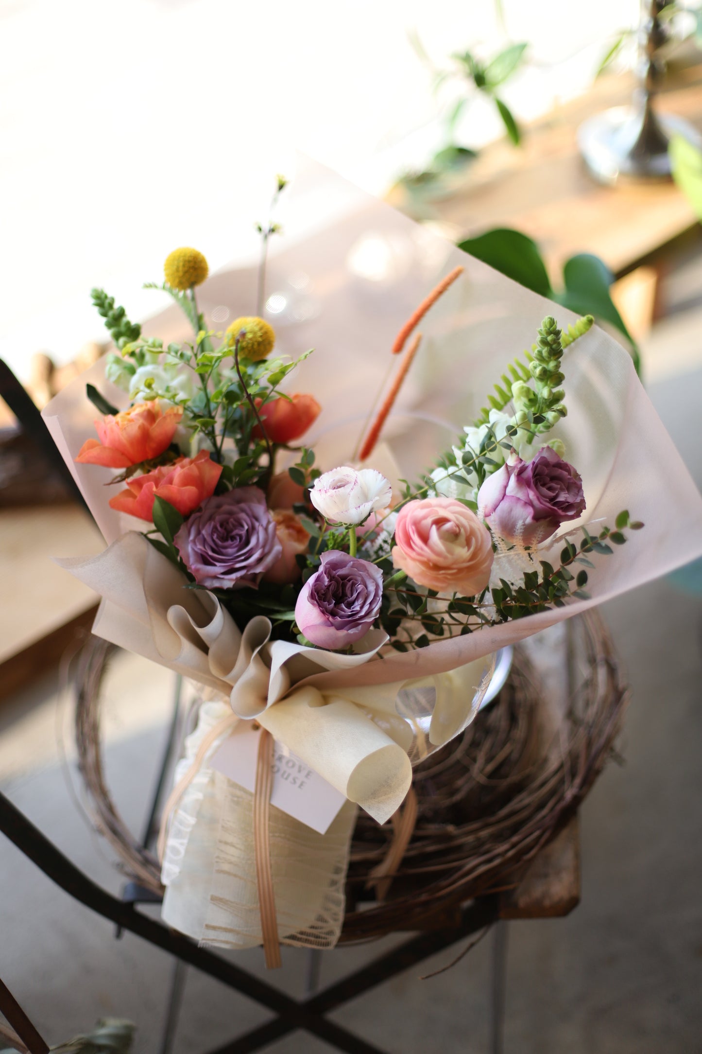 <Selection> Wrapped Bouquet -  Multicolored