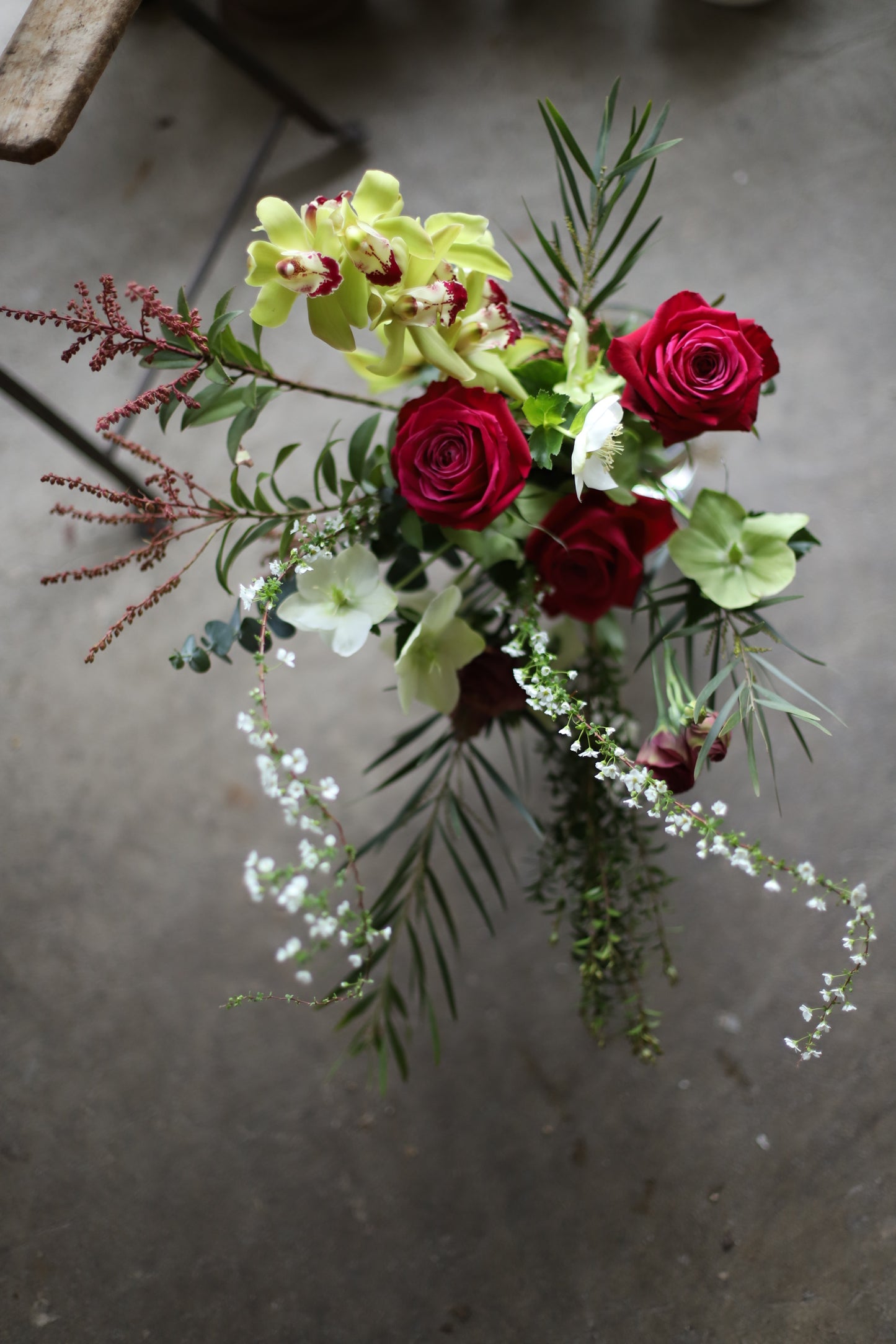 Designer's Choice | Stunning Fresh Flower Vase Arrangement in Vibrant Red