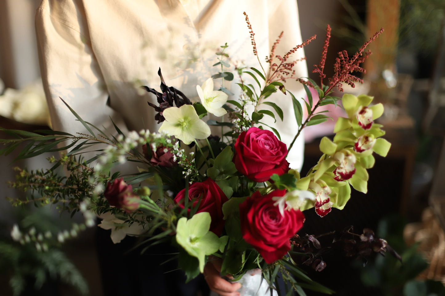 <Selection> Wrapped Bouquet - Red