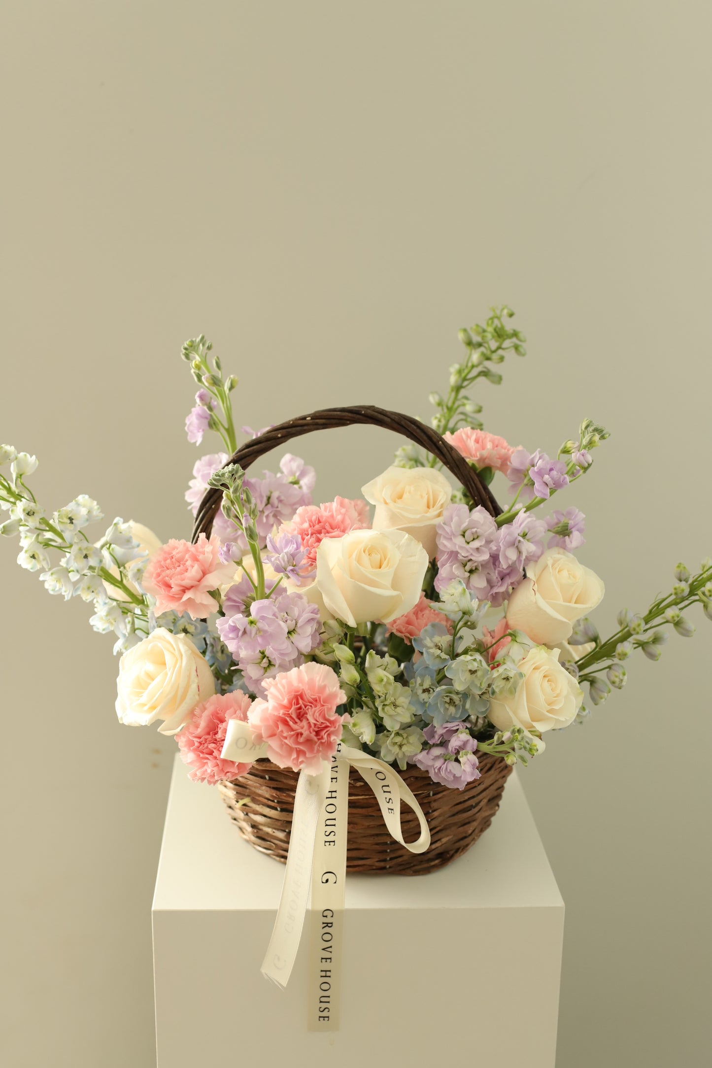 Lovely Pastel Flower Basket