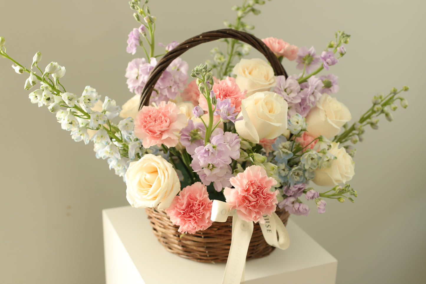 Lovely Pastel Flower Basket
