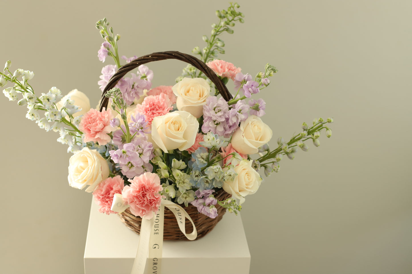 Lovely Pastel Flower Basket