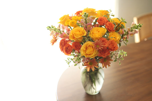 Citrus Bloom Serenade Bouquet in Orange and Yellow
