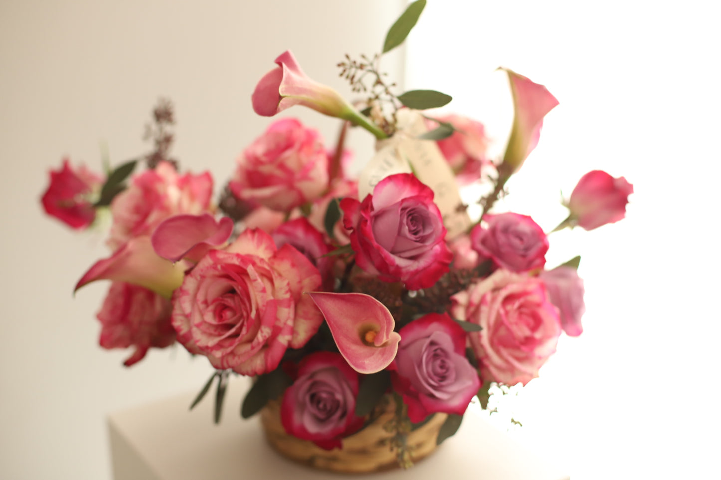 Designer's Choice Valentine's Day Flower Basket | Unique Design in All Colors