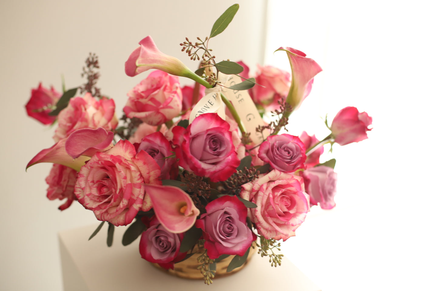 Designer's Choice Valentine's Day Flower Basket | Unique Design in All Colors