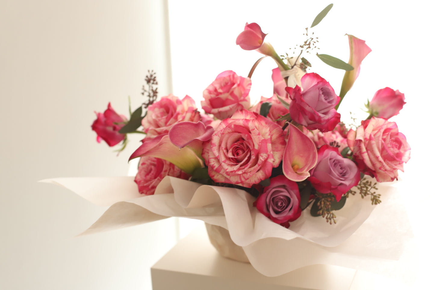 Designer's Choice Valentine's Day Flower Basket | Unique Design in All Colors