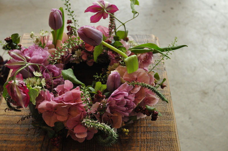 <Selection> Table Wreath Centerpiece with Candle