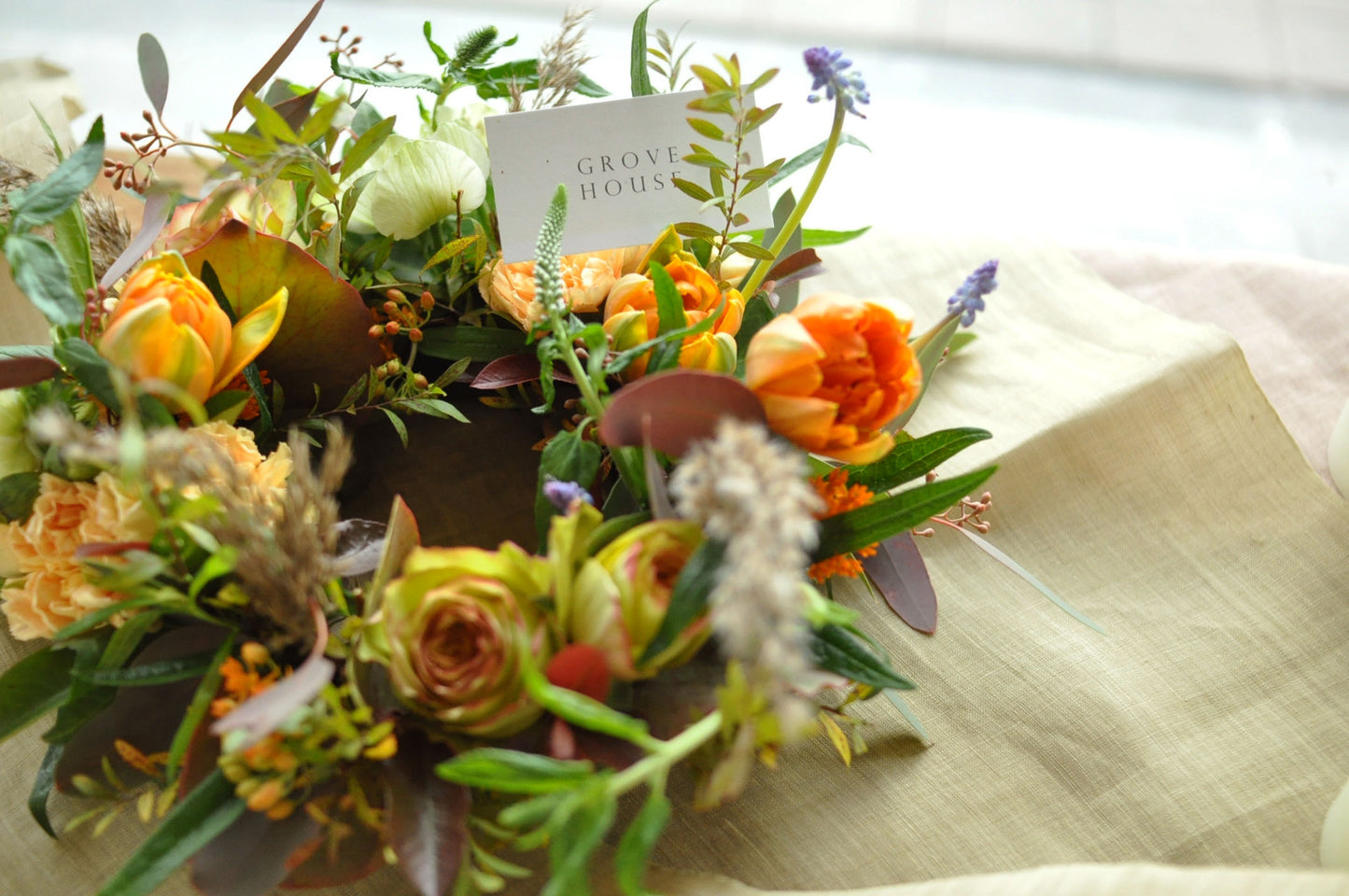 <Selection> Table Wreath Centerpiece with Candle