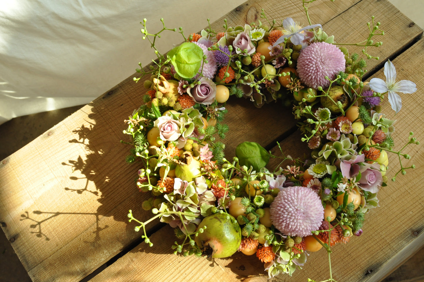 <Selection> Table Wreath Centerpiece with Candle