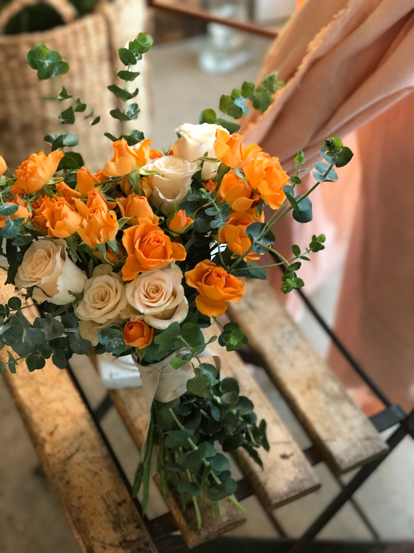 <Selection> Wrapped Bouquet - Orange