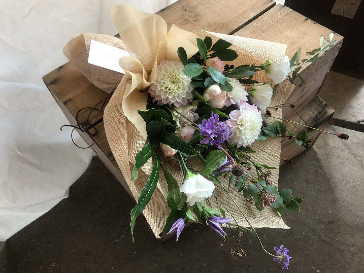 <Selection> Wrapped Bouquet - White and Pastel