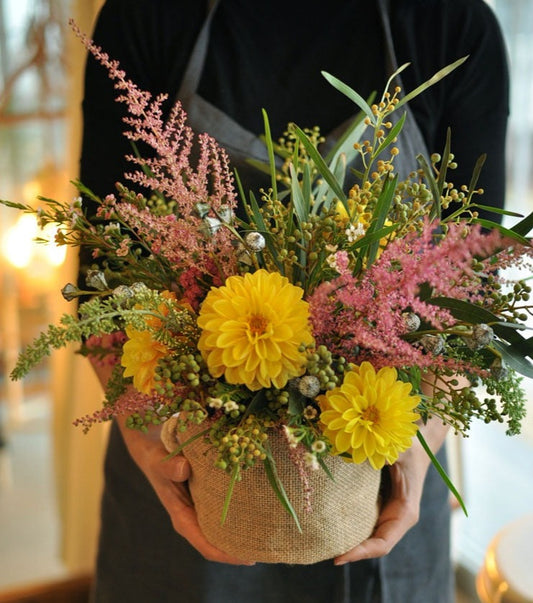 <Selection> Flower Basket - Yellow