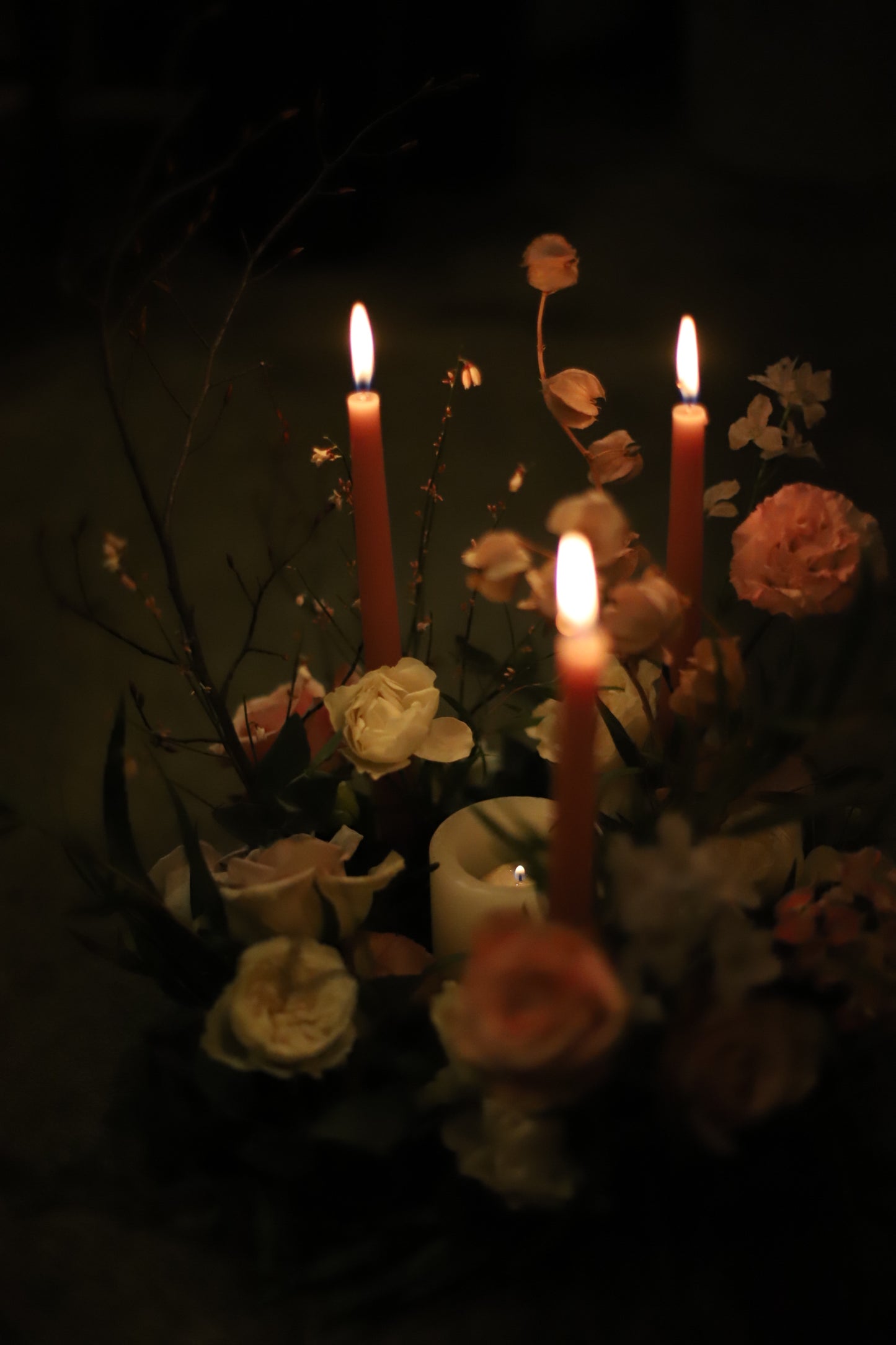 <Selection> Table Wreath Centerpiece with Candle