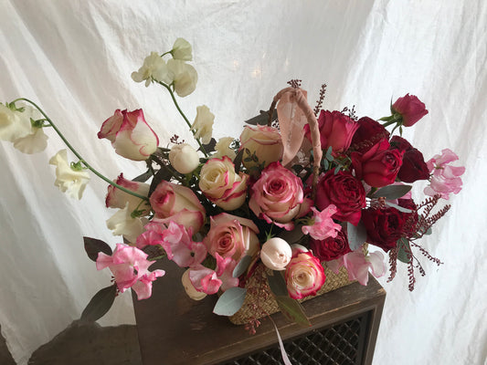 <Selection> Flower Basket - Red