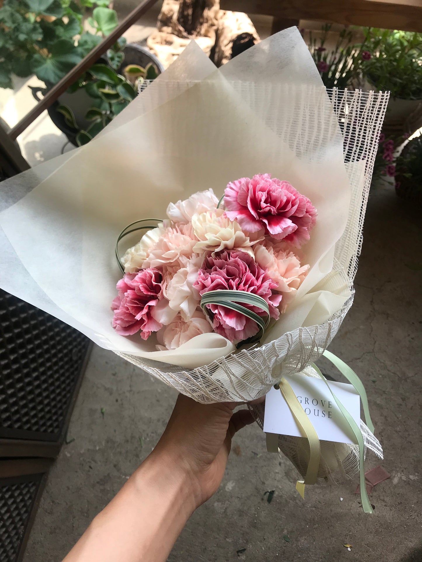 <Selection> Wrapped Bouquet  - Pink and Purple