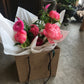 <Selection> Fresh Flower Vase Arrangement - Pink