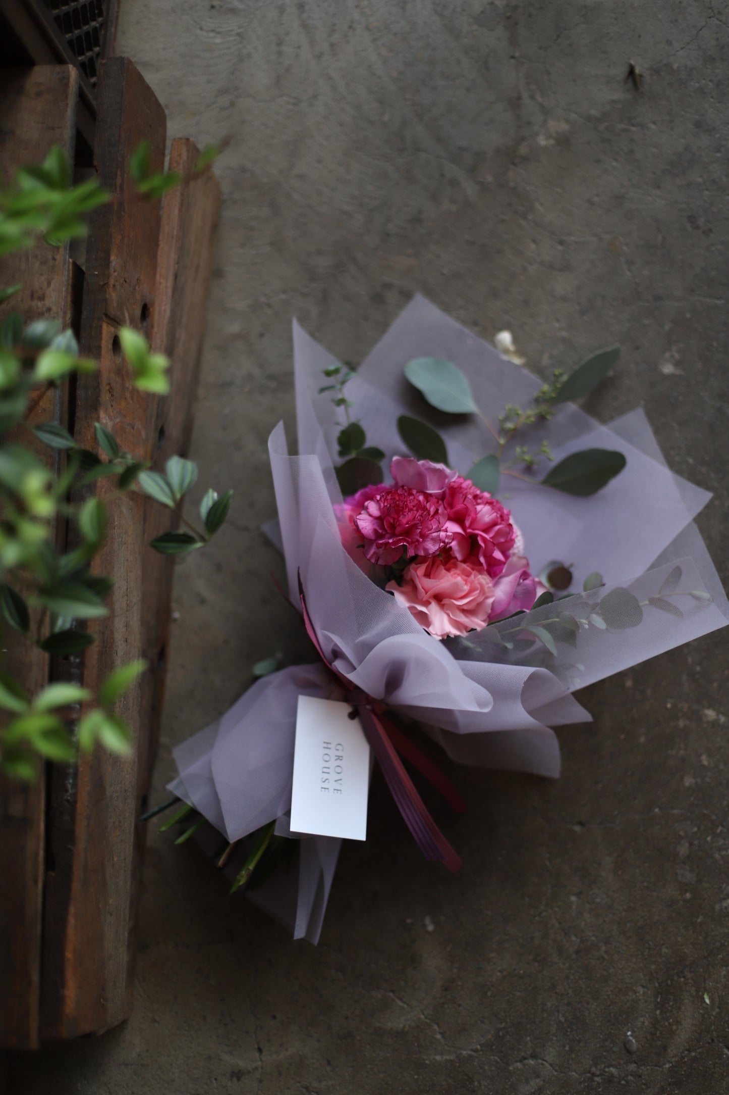 <Selection> Wrapped Bouquet  - Pink and Purple