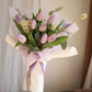 <Selection> Wrapped Bouquet  - Pink and Purple