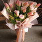 <Selection> Wrapped Bouquet  - Pink and Purple