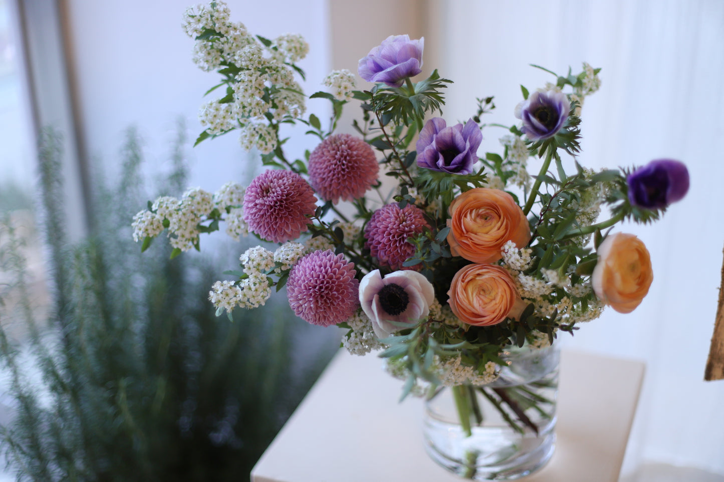 <Selection> Fresh Flower Vase Arrangement - Pink