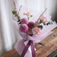 <Selection> Wrapped Bouquet  - Pink and Purple