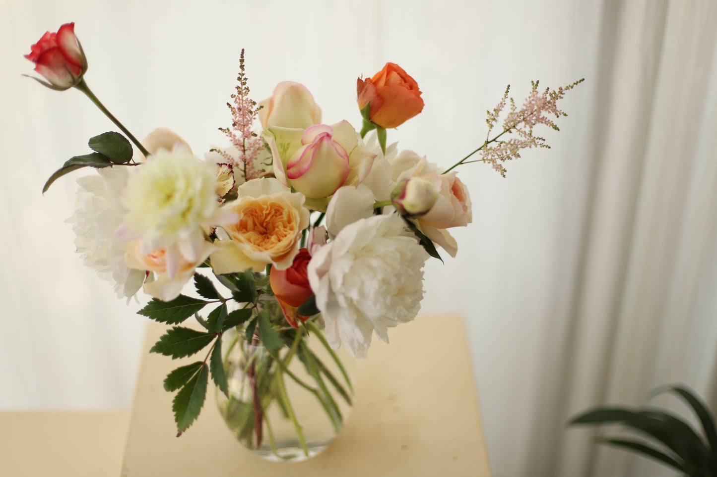 <Designer's choice> Vase Arrangement - blend of White to delicate pastel hues