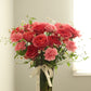 Premium Vivid Pink Roses Bouquet