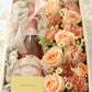 Peach Flowers and Wine Gift Box: Romantic Floral Gifts | GROVE HOUSE