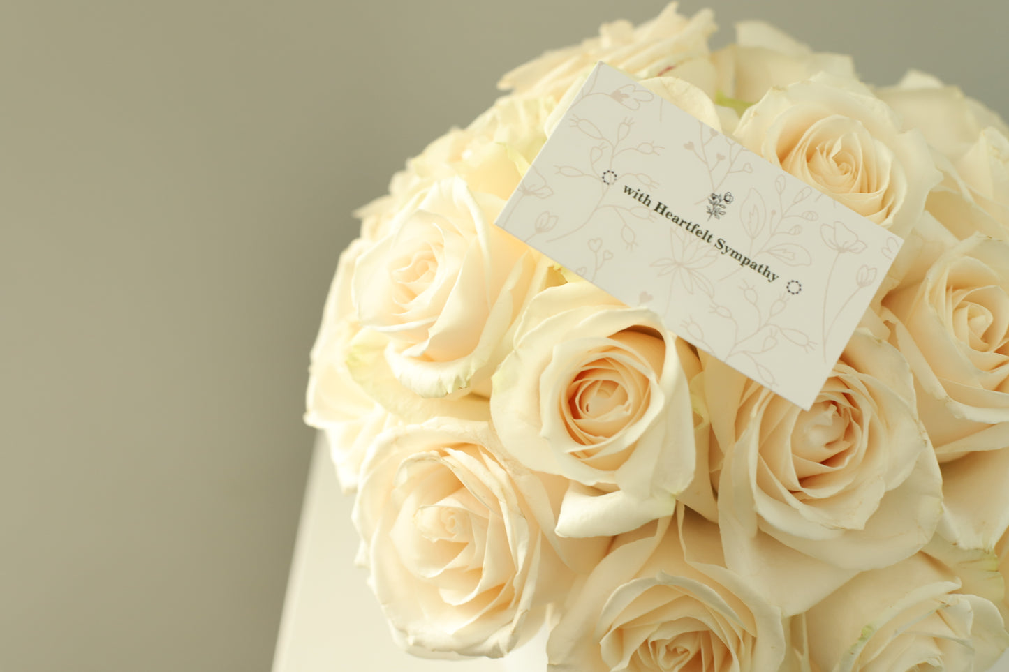 White  Roses Centerpiece for Sympathy