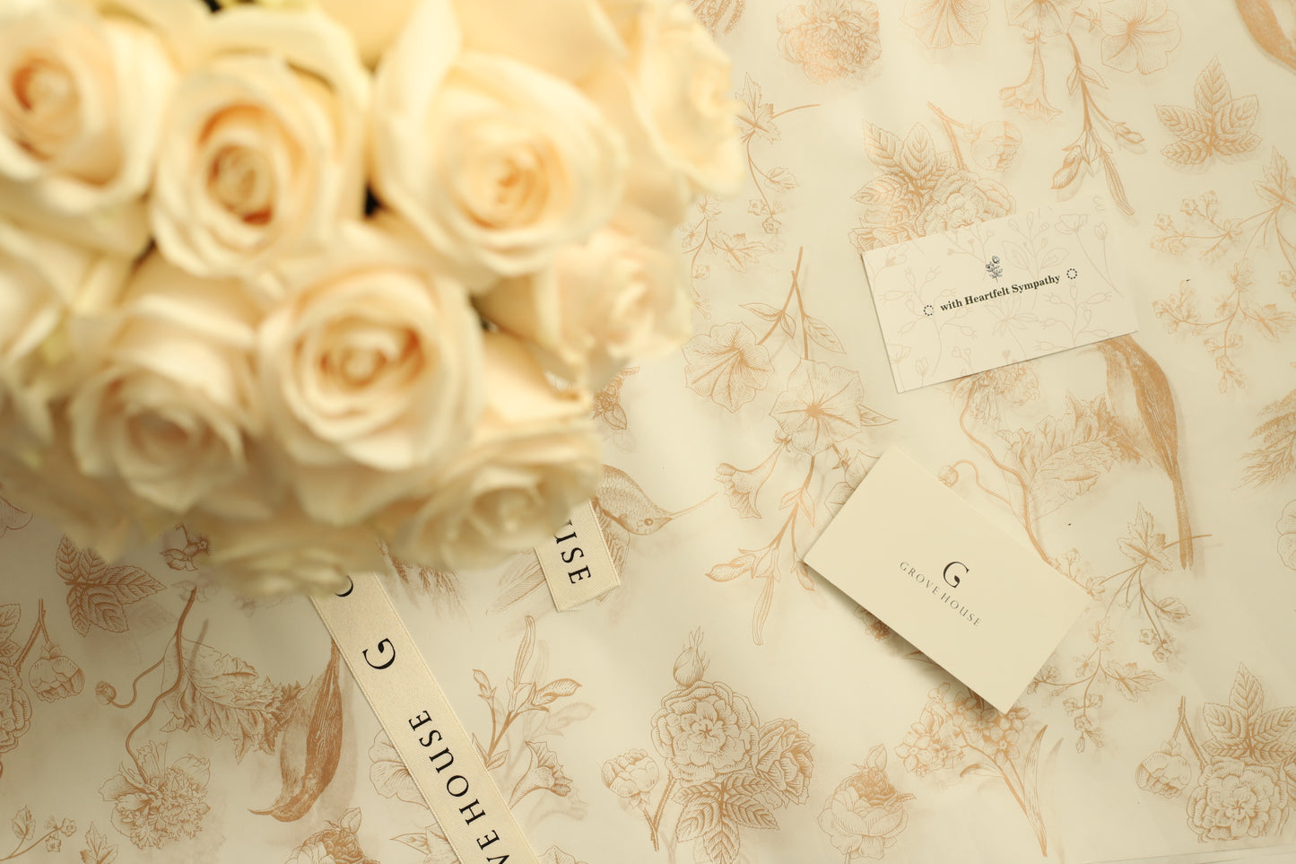 White  Roses Centerpiece for Sympathy