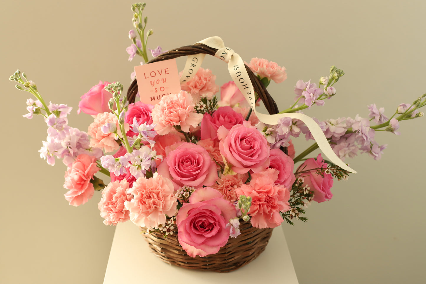 Vibrant Pink Flower Basket for Every Occasion