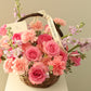 Vibrant Pink Flower Basket for Every Occasion