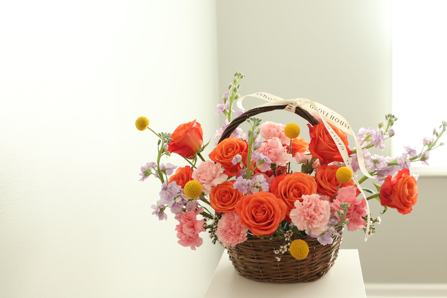 Orange and Yellow Flower Basket