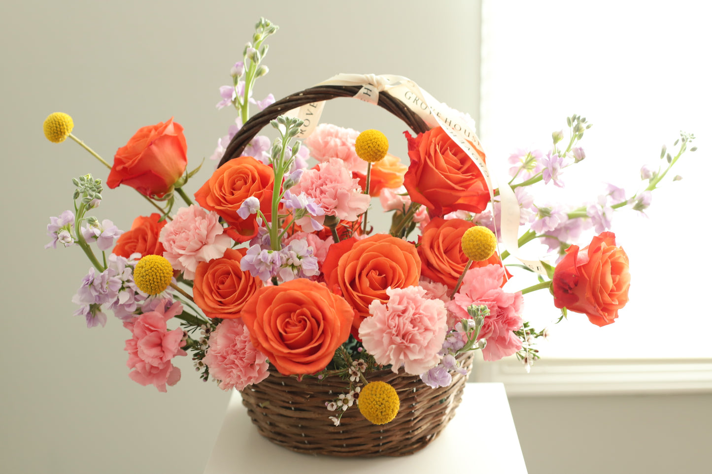 Orange and Yellow Flower Basket