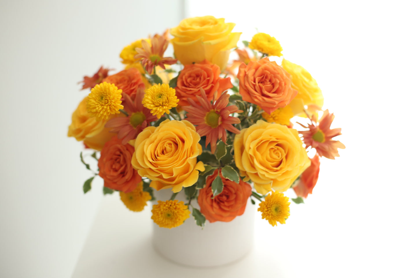 Citrus Bloom Serenade Celebrating Ceterpeice in Orange and Yellow