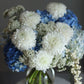 Hanukkah Flowers in White and Blue