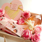 Sweet Romance Deluxe! Valentine's Day Flower Gift Box with Rosé and Chocolate Bliss | Local Chicago Flower Delivery