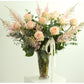 Deluxe Calming Rose and Astilbe Bouquet in a vase